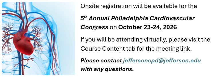 5th Annual Philadelphia Cardiovascular Congress Banner